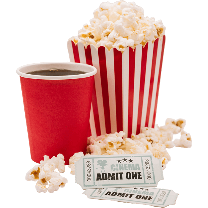 palomitas maiz soda isolated